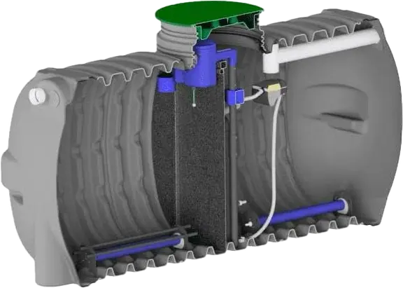 Fosa Séptica Oxidación Total 4000 litros Homologada CE Fabricada en Polietileno
