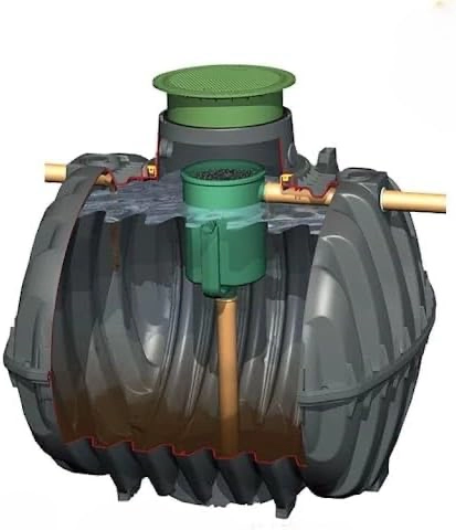 Fosa séptica con Filtro 6500 litros Y con Realce Homologada CE Fabricada en Polietileno